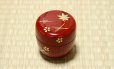Photo1: Tea Caddy Japanese Natsume Echizen Urushi lacquer Matcha container sakura momiji Shu (1)