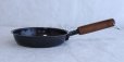 Photo6: Japanese Frying Pan wooden handle round wahei D16cm made in Japan