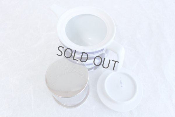 Photo7: Hasami Porcelain Japanese tea pot majorika S type strainer blue 550ml