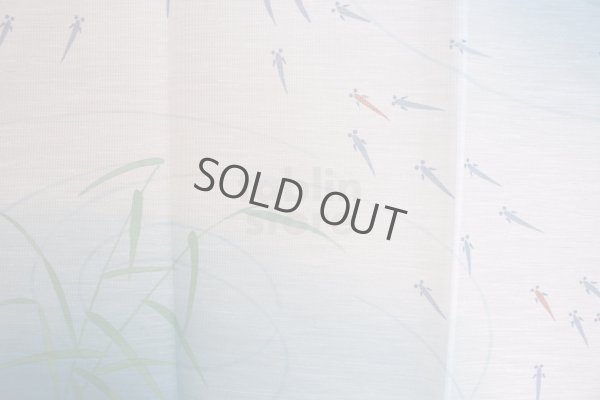 Photo6: Kyoto Noren MS Japanese door curtain killifish blue 85 x 150cm