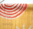 Photo2: Kyoto tapestry SB Japanese batik seal engraving letter - joy yellow 19 x 30cm (2)