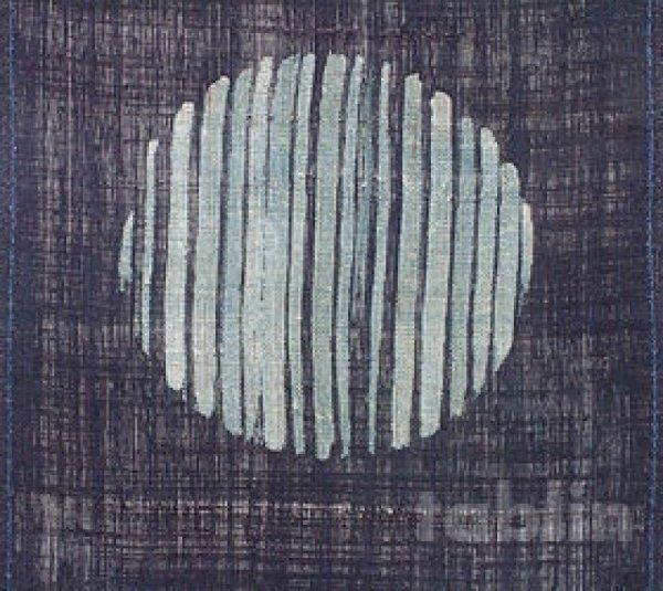 Photo2: Kyoto tapestry SB Japanese batik  lunar phase vittate indigo 19 x 120cm