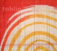 Photo2: Kyoto tapestry SB Japanese batik seal engraving letter - fortune red 19 x 30cm (2)