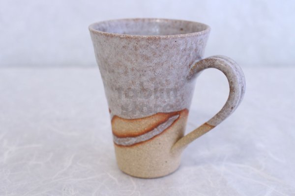 Photo1: Shigaraki ware Japanese pottery tea mug coffee cup tansetsu white snow 360ml
