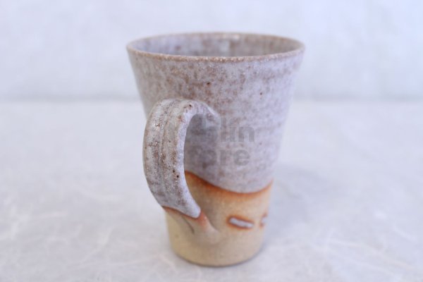 Photo2: Shigaraki ware Japanese pottery tea mug coffee cup tansetsu white snow 360ml