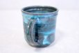 Photo3: Shigaraki ware Japanese pottery tea mug coffee cup rain blue 330ml