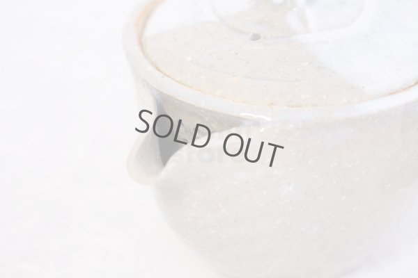 Photo8: Hagi ware Senryuzan climbing kiln Japanese tea pot kyusu Kake white glaze 280ml