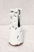 Photo4: Hagi yaki ware Japanese vase white glaze teoke Seigan H 22cm (4)