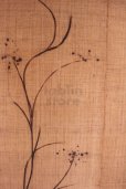 Photo3: Noren Mitsuru Japanese linen door curtain Kakishibu fude asobi 88 x 150cm