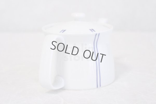 Photo4: Arita Porcelain Japanese tea pot stripe S type strainer blue 400ml