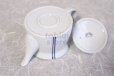 Photo9: Arita Porcelain Japanese tea pot stripe S type strainer blue 400ml