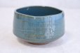 Photo3: Mino ware pottery Japanese tea ceremony bowl Matcha chawan blue tsutsu