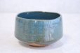 Photo4: Mino ware pottery Japanese tea ceremony bowl Matcha chawan blue tsutsu