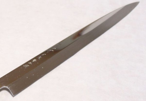 Photo3: Honyaki Aonikou water quenching SAKAI TAKAYUKI Yasuki Blue-2 Steel Fugu hiki Sashimi knife