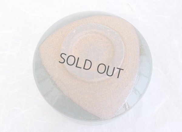 Photo7: Mino ware pottery Japanese tea ceremony bowl Matcha chawan blue tsutsu