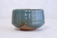 Photo2: Mino ware pottery Japanese tea ceremony bowl Matcha chawan blue tsutsu (2)