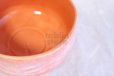 Photo6: Mino yaki ware Japanese tea bowl Aka raku wata chawan Matcha siro kubomi (6)