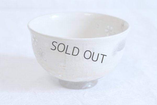 Photo4: Kiyomizu sd pottery Japanese matcha tea ceremony bowl sakura cherry