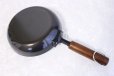 Photo3: Japanese Frying Pan wooden handle round wahei D18cm made in Japan (3)