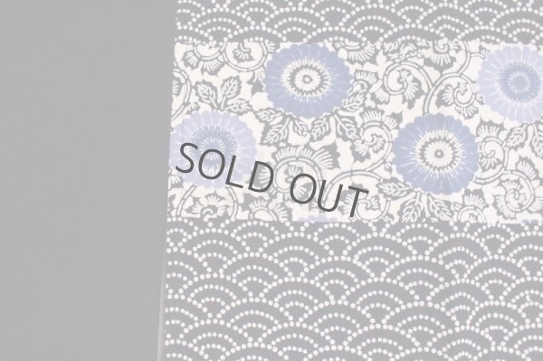 Photo4: Noren Japanese door curtain daichi bassen hana flower komon cotton 85 x 150cm