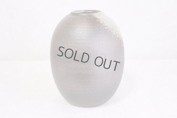 Photo5: Shigaraki pottery Japanese vase flower hananomiyako widh wood tag H 24cm