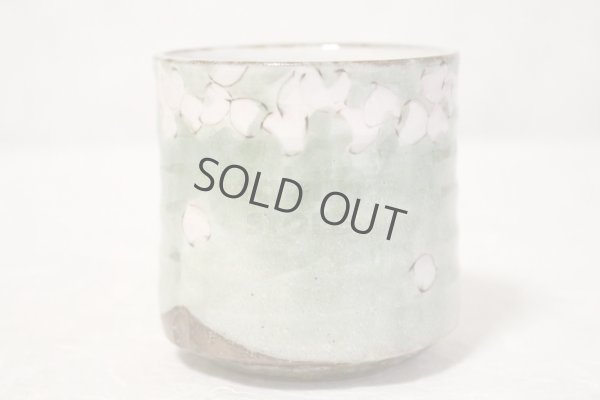 Photo9: Kutani Porcelain yunomi tea cup pottery tumbler sakura 380ml