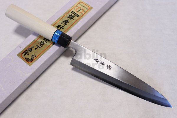 Photo1: SAKAI TAKAYUKI INOX stainless Magnolia wood Japanese Mioroshi deba knife