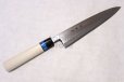 Photo2: SAKAI TAKAYUKI INOX stainless Magnolia wood Japanese Mioroshi deba knife (2)