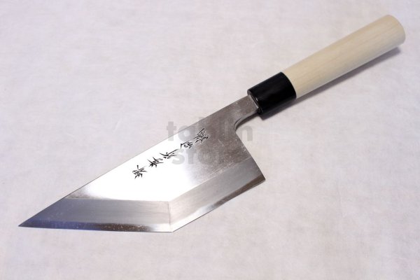 Photo2: Sakai takayuki Japanese knife Tokujou Yasuki white-2 steel Kani kiri crab 180mm