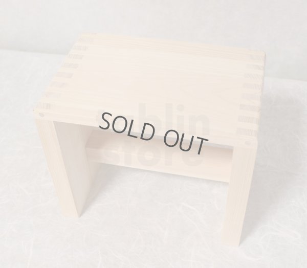 Photo4: Japanese Hinoki bath chair natural wood Stool yc H21cm