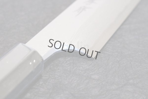 Photo5: SAKAI TAKAYUKI Seiryu Japanese Damascus Aonikou Blue-2 steel Yanagiba sashimi Kengata