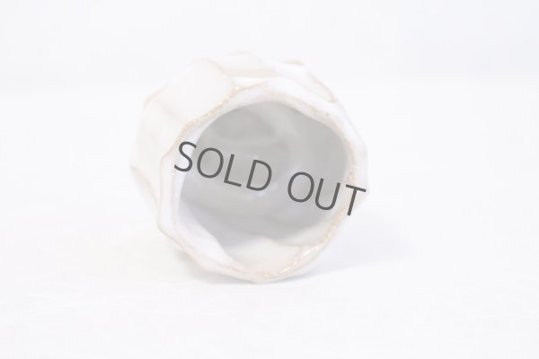 Photo11: Bizen ware pottery Sake guinomi tumbler Bar Mug white glaze mentori hidasuki Tomoyuki Oiwa 70ml