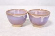 Photo6: Hagi ware Japanese tea pot cups set purple yu with stainless tea strainer 350ml