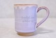Photo1: Hagi yaki ware Japanese pottery mug coffee cup purple 220ml (1)