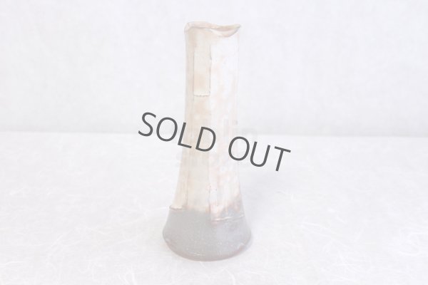 Photo3: Hagi yaki ware Japanese vase Gohonte sanpo Keizo H 24cm