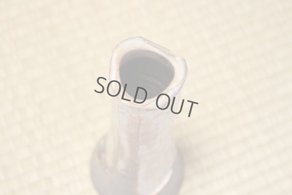 Photo7: Hagi yaki ware Japanese vase Gohonte sanpo Keizo H 24cm