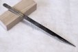 Photo1: Kiridashi Woodworking Carving knife Okeya Kurouchi kasaya thin white 2 steel (1)