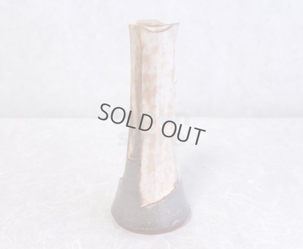 Photo4: Hagi yaki ware Japanese vase Gohonte sanpo Keizo H 24cm