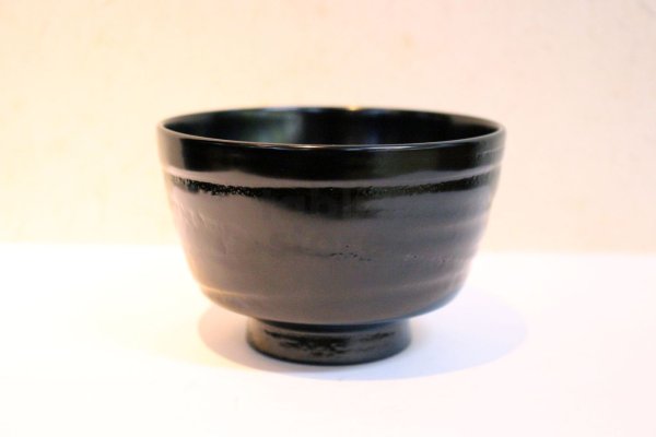 Photo1: Japanese Echizen Urushi lacquer matcha tea soup bowl furi jinoko tamari D111mm