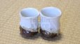 Photo8: Hagi yaki ware Japanese tea cups pottery sansui Kashun Mukuhara ki set of 2