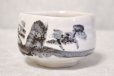 Photo5: Mino ware pottery Japanese tea ceremony bowl Matcha chawan sansui white shino