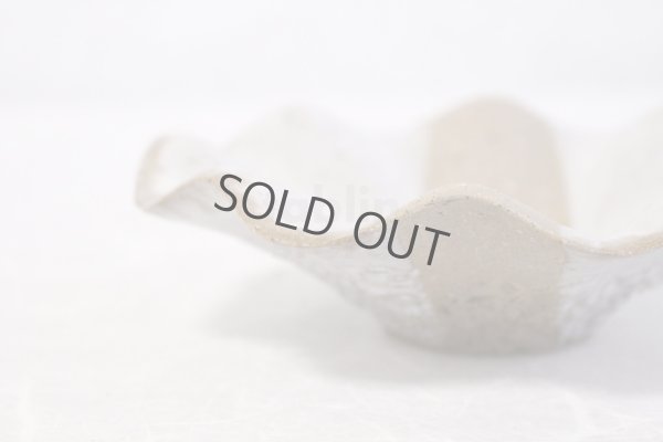 Photo7: Bizen ware pottery bowl white glaze hana hidasuki Tomoyuki Oiwa