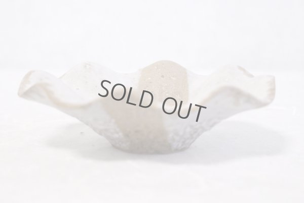 Photo6: Bizen ware pottery bowl white glaze hana hidasuki Tomoyuki Oiwa