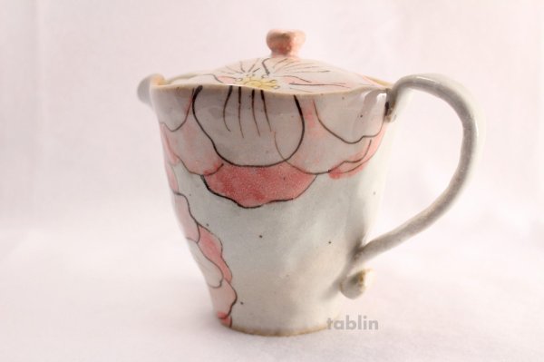 Photo2: Seto yaki ware Kobiki Rinka Japanese tea pot made by Afuku Kiln 250ml