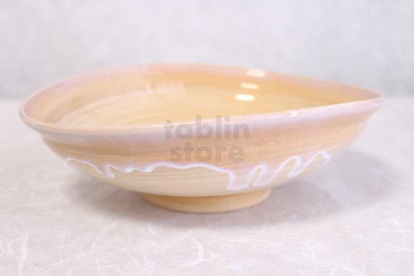 Photo1: Hagi ware Japanese Serving bowl Shizuku Dew(large) W255mm