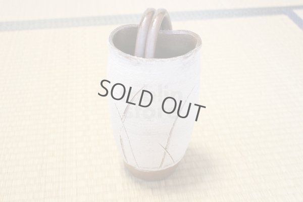 Photo11: Shigaraki pottery Japanese vase teoke teoke hakudei H 24cm