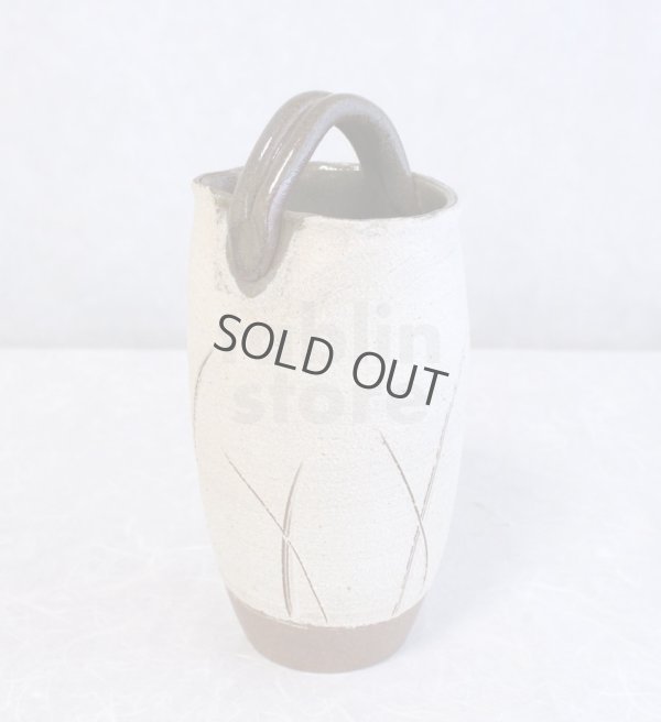 Photo5: Shigaraki pottery Japanese vase teoke teoke hakudei H 24cm