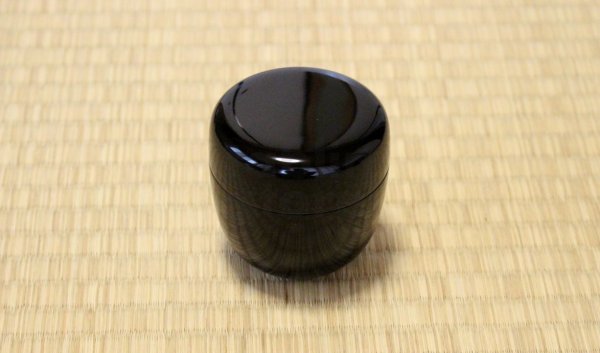 Photo5: Tea Caddy Japanese Shin Natsume Echizen Urushi lacquer Matcha container black plain