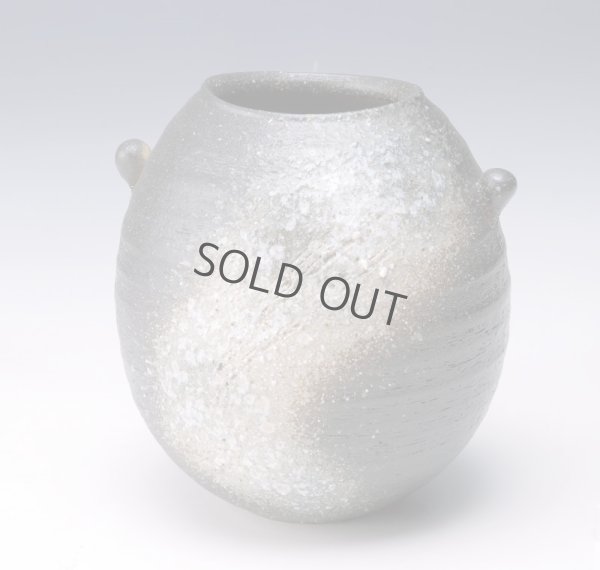 Photo9: Shigaraki Japanese pottery Vase tsuchi mimitsukiyohen H 19.5cm