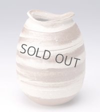 Shigaraki Japanese pottery Vase tsuchi hakeme-aratsuchi H 22cm